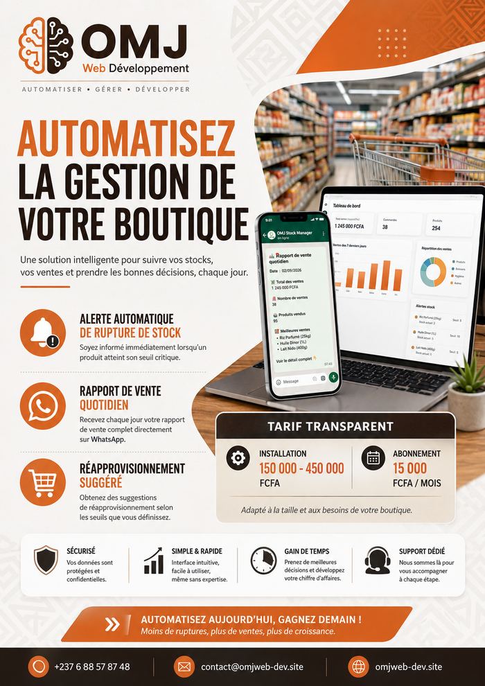 Automatisation pour boutiques