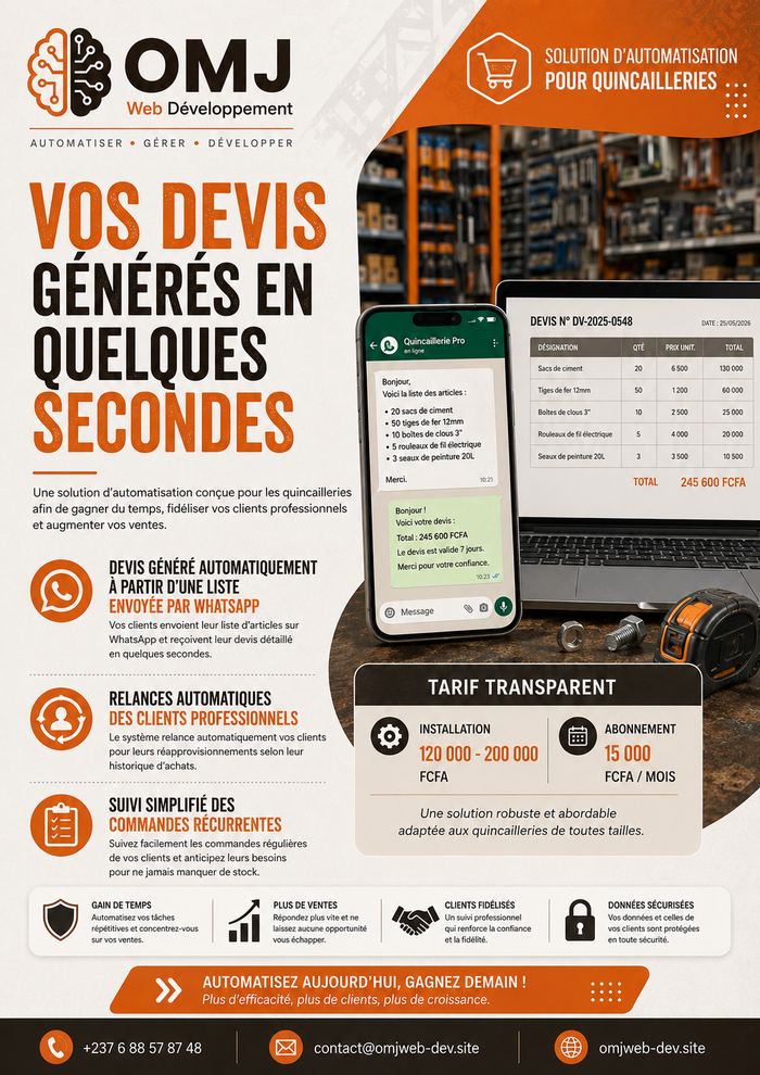Automatisation pour quincailleries